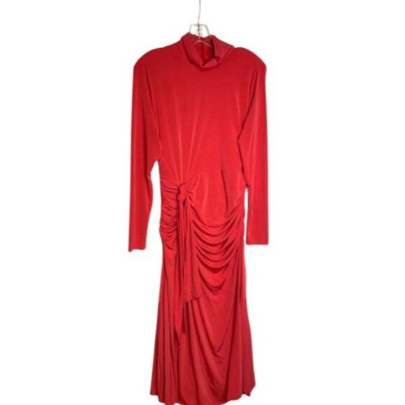 Colleen Lopez Ruched Mock Neck Dress MEDIUM (245) - Picture 2 of 5